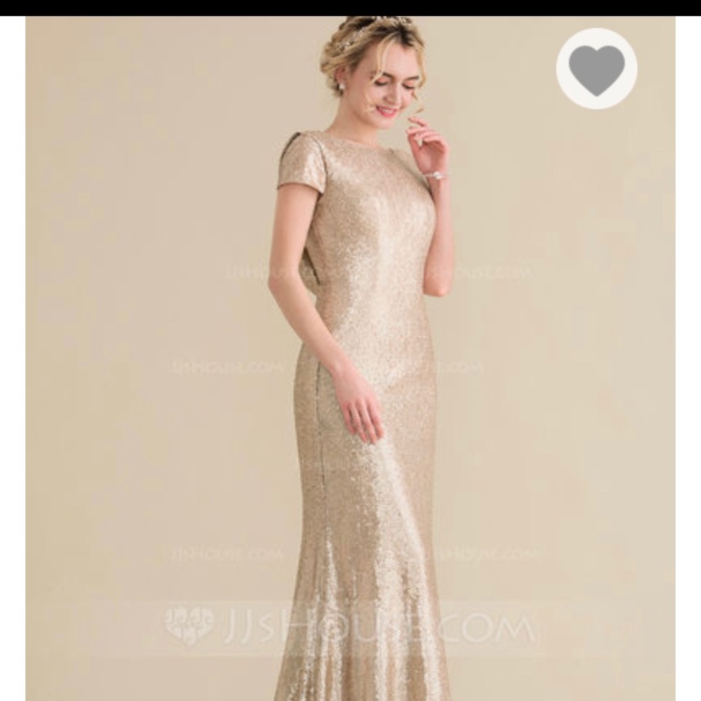 JJSHOUSE Sequined Dress Gold, Size 10